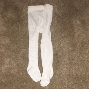 💲2 for $6💲 White Cable Knit look tights 3-12m